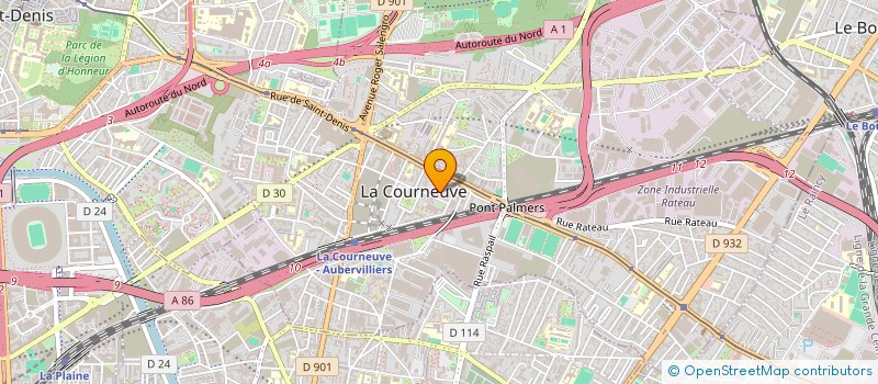 localisation de l'entreprise LA MAISON DU PROGRES BAZAR & MULTISERVICE à LA COURNEUVE