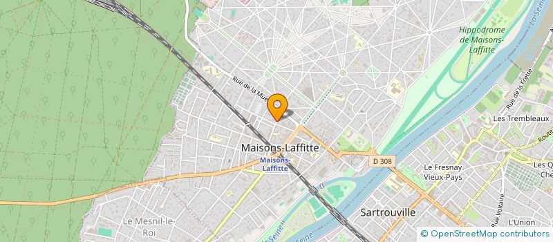 localisation de l'entreprise LA MAISON DU RIDEAU à MAISONS-LAFFITTE