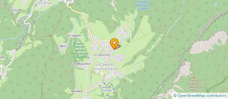 localisation de l'entreprise LA MAISON DU SAPPEY  LE SAPPEY-EN-CHARTREUSE