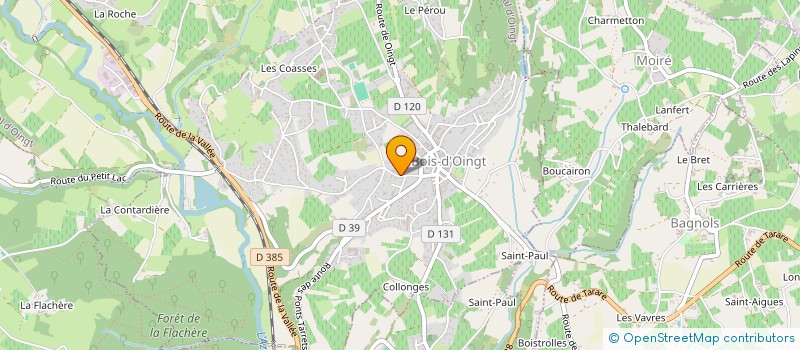 localisation de l'entreprise LA MAISON DU SOI  VAL D'OINGT