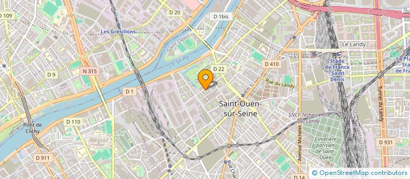 localisation de l'entreprise LA MAISON DU SON ( LMDS237 ) à SAINT-OUEN-SUR-SEINE