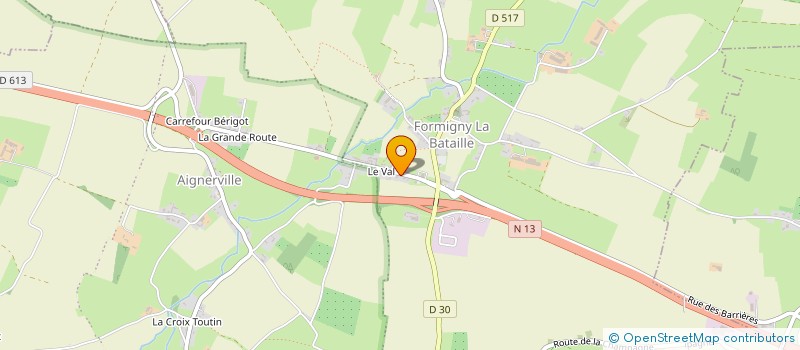 localisation de l'entreprise LA MAISON DUYCK  FORMIGNY LA BATAILLE