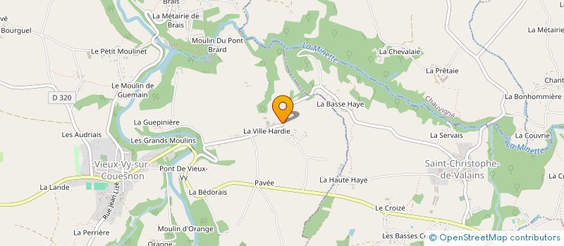 localisation de l'entreprise LA MAISON EN PIERRES  VIEUX-VY-SUR-COUESNON