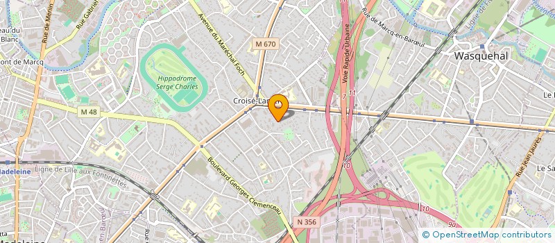 localisation de l'entreprise LA MAISON JAUNE à MARCQ-EN-BARŒUL