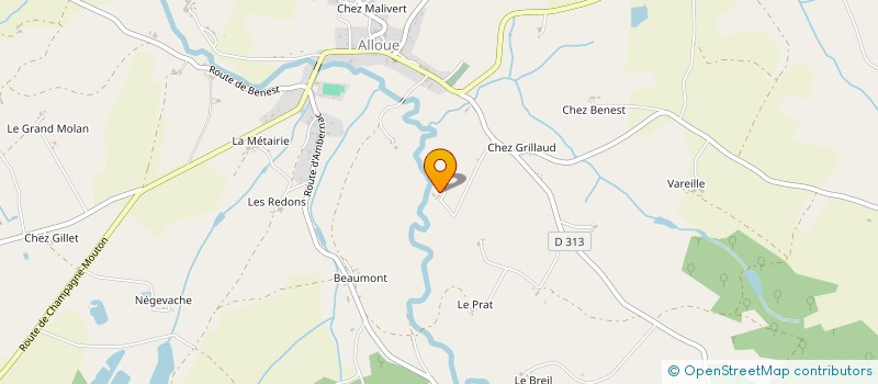 localisation de l'entreprise LA MAISON MARIA CASARES à ALLOUE
