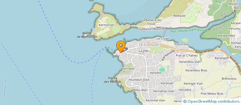 localisation de l'entreprise LA MAISON MER à LE CONQUET