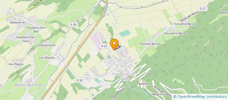 localisation de l'entreprise LA MAISON PIERRE  CHAMOUX-SUR-GELON