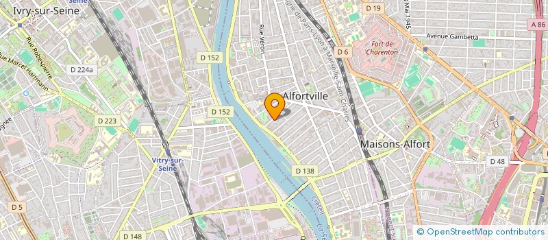 localisation de l'entreprise LA MAISON ROUGE ET BLANCHE à ALFORTVILLE