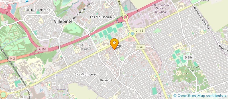 localisation de l'entreprise LA MAISON URBAINE GENERALE                (LA M.U.G)  BONDY