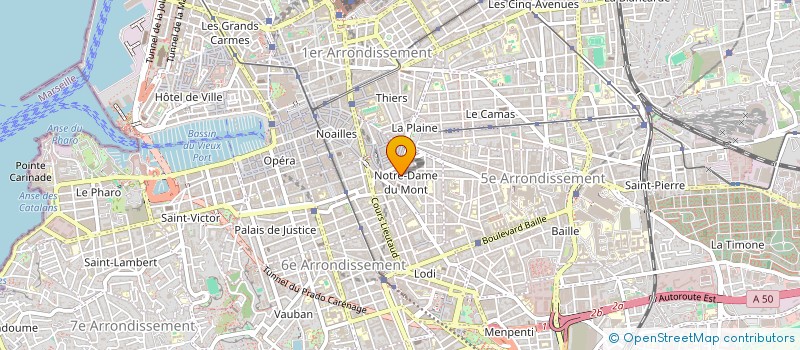 localisation de l'entreprise LA MAISON VAGUE  MARSEILLE 6