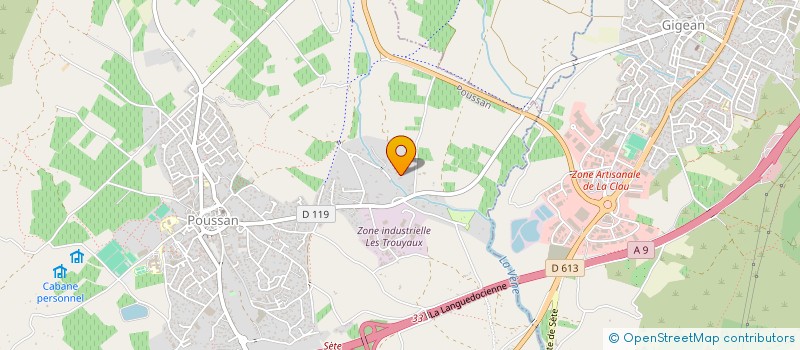 localisation de l'entreprise LA MAISON VERTE  POUSSAN