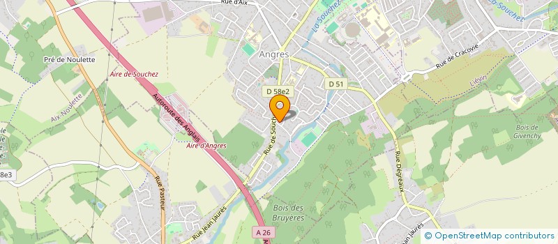 localisation de l'entreprise LA MAISONNERAIE à ANGRES