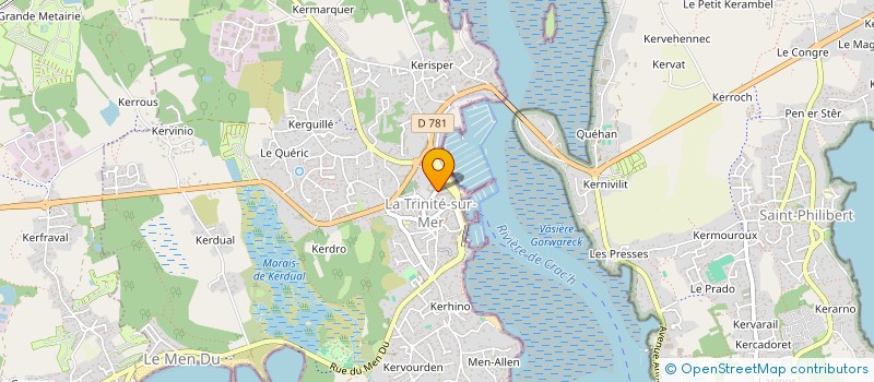 localisation de l'entreprise LA MALOUINIERE  LA TRINITE-SUR-MER