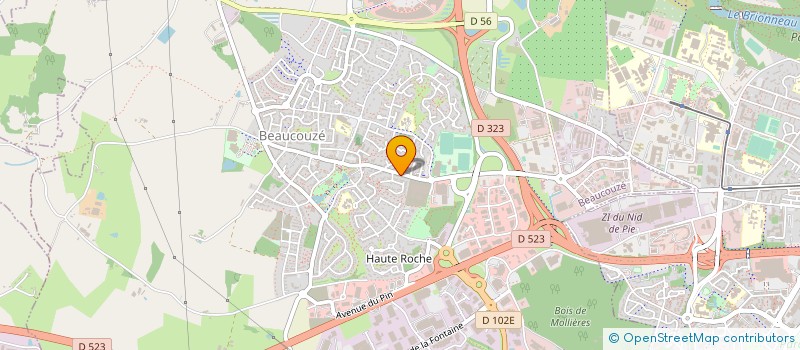 localisation de l'entreprise LA MAM AUX MERVEILLES à BEAUCOUZE