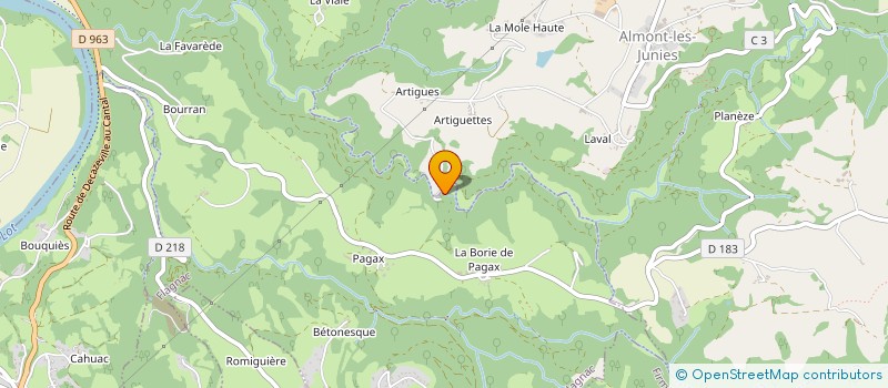 localisation de l'entreprise LA MAMA  FLAGNAC