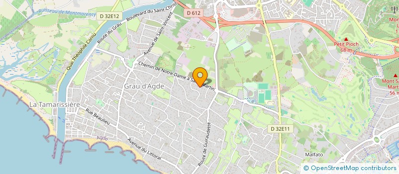 localisation de l'entreprise LA MANDALA  AGDE