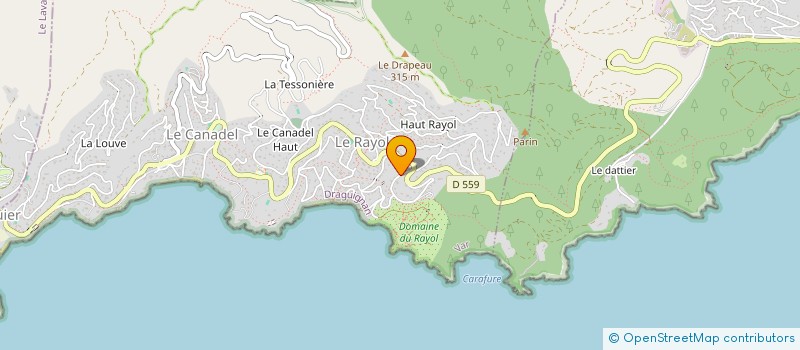 localisation de l'entreprise LA MANDARINE GOLAN CARONI à RAYOL-CANADEL-SUR-MER