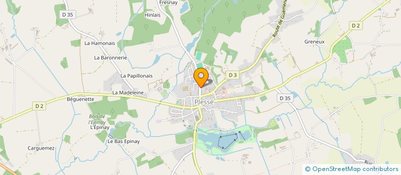 localisation de l'entreprise LA MANDOLINE CANTINE  THORIGNE-FOUILLARD