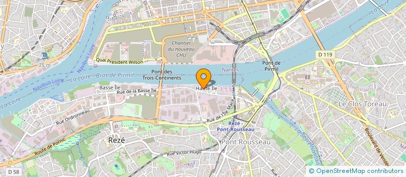 localisation de l'entreprise LA MANO CHARPENTE à ORVAULT