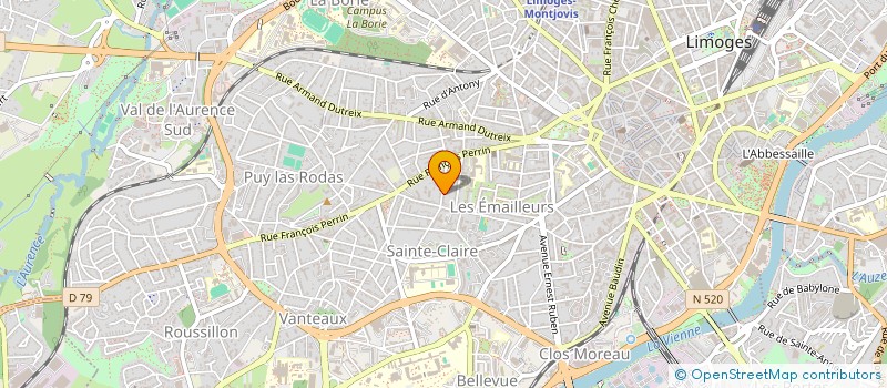 localisation de l'entreprise LA MANTE à LIMOGES