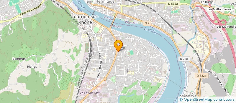 localisation de l'entreprise LA MANUFACTURE à TOURNON-SUR-RHONE