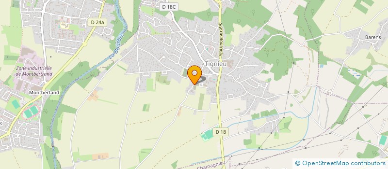 localisation de l'entreprise LA MANUFACTURE  TIGNIEU-JAMEYZIEU