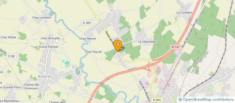 localisation de l'entreprise LA MANUFACTURE CHARENTAISE à RIVIERES