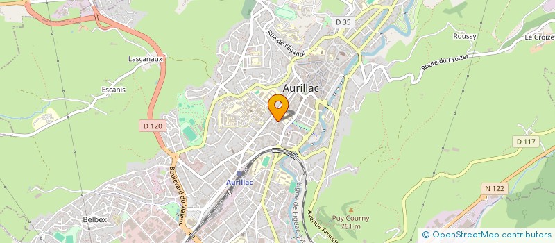 localisation de l'entreprise LA MANUFACTURE DES ARTS à AURILLAC