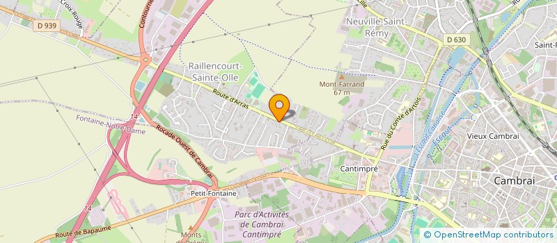 localisation de l'entreprise LA MANUFACTURE DES HAUTS DE FRANCE SAS  RAILLENCOURT-SAINTE-OLLE