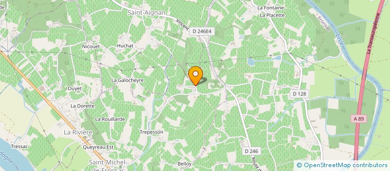 localisation de l'entreprise LA MANUFACTURE DU CUIR  SAINT-MICHEL-DE-FRONSAC