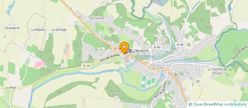 localisation de l'entreprise LA MANUFACTURE DU LAIT à MAREUIL-SUR-LAY-DISSAIS