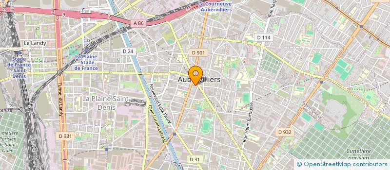 localisation de l'entreprise LA MARBRERIE FUNERAIRE à AUBERVILLIERS