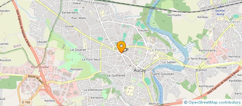 localisation de l'entreprise LA MARBRERIE MORBIHANNAISE SA à AURAY
