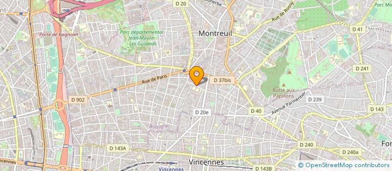localisation de l'entreprise LA MARCHE DES ARTS à MONTREUIL