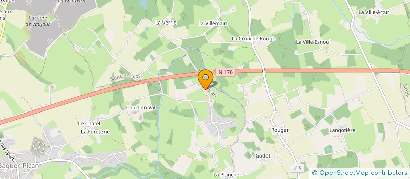 localisation de l'entreprise LA MARE  BAGUER-PICAN