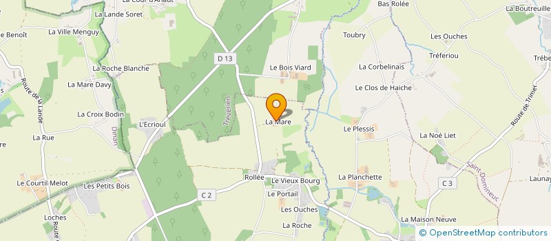 localisation de l'entreprise LA MARE  QUEBRIAC