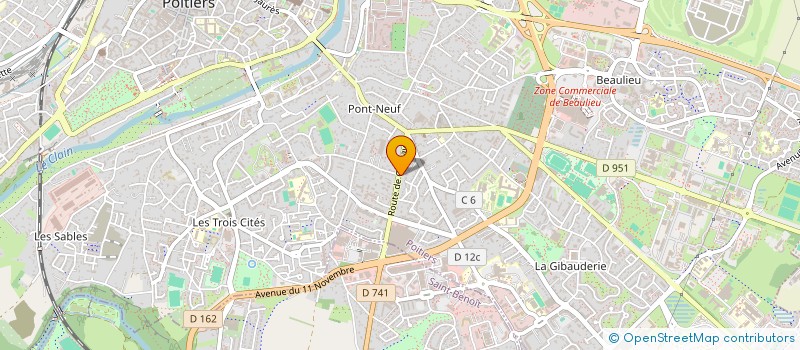 localisation de l'entreprise LA MARE AUX CANARDS  POITIERS