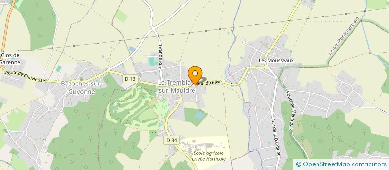 localisation de l'entreprise LA MARE DE GRESSEY  LE TREMBLAY-SUR-MAULDRE