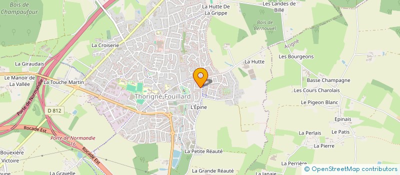 localisation de l'entreprise LA MARE PAVEE  THORIGNE-FOUILLARD