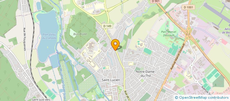 localisation de l'entreprise LA MARE ROUGE  BEAUVAIS