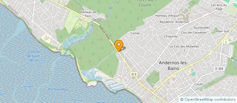 localisation de l'entreprise LA MAREE BHGC  ANDERNOS-LES-BAINS