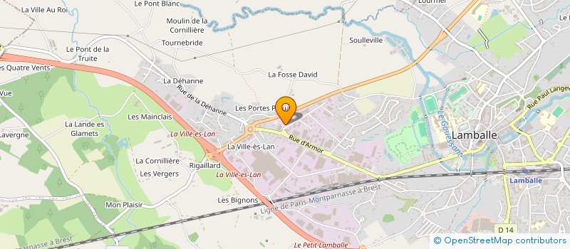 localisation de l'entreprise LA MAREE DE THOMAS à LAMBALLE-ARMOR