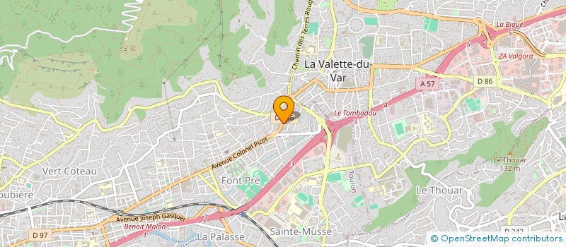 localisation de l'entreprise LA MARGUERITE  TOULON