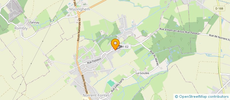 localisation de l'entreprise LA MARIE GROETTE  NORRENT-FONTES