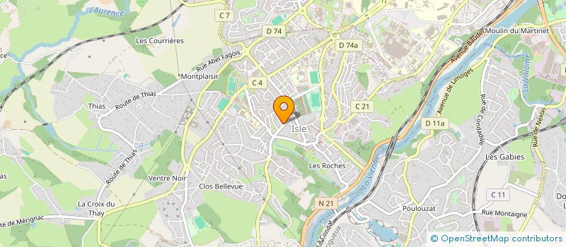 localisation de l'entreprise LA MARINA à ISLE