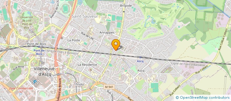 localisation de l'entreprise LA MARINIERE à VILLENEUVE-D'ASCQ