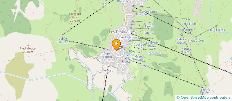 localisation de l'entreprise LA MARJOLAINE  LES DEUX ALPES