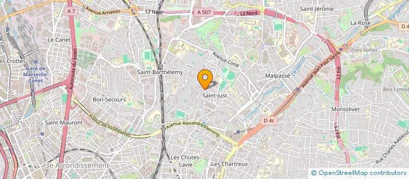 localisation de l'entreprise LA MARJORIE à MARSEILLE