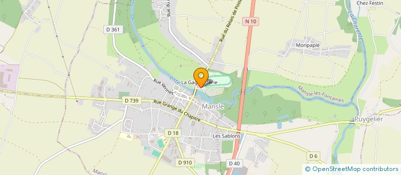 localisation de l'entreprise LA MARMITE à MANSLE-LES-FONTAINES