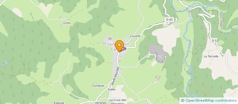 localisation de l'entreprise LA MARMITE AGITEE à SAINT-SANTIN-CANTALES